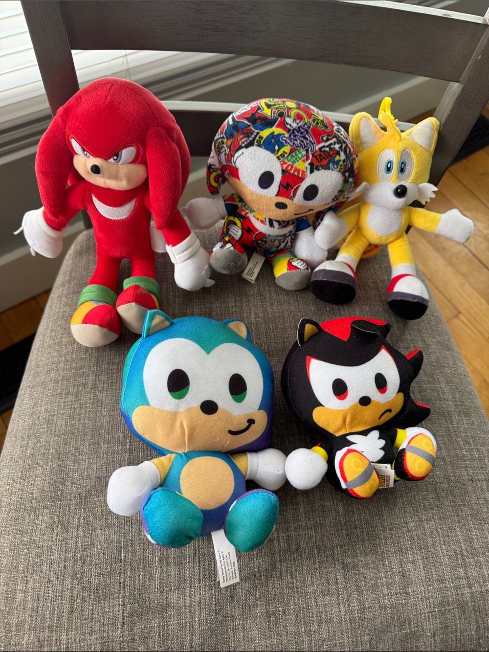Sonic The Hedgehog Plush Lot Tails Shadow Knuckles